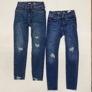 2 pairs of girls Old Navy jeans